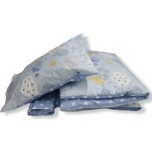 Özgürce Rüya Gibi Mavi Çocuk Beşik Yastık ve Yatak Takımı Seti