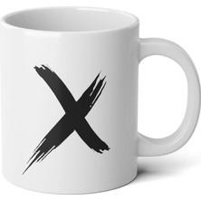 Ivart "x" Baskılı Premium Porselen kupa bardak
