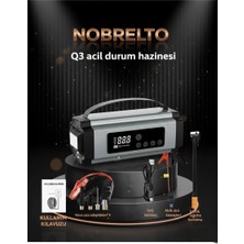 Nobrelto Nobrelto 2-in-1 Akıllı Güç İstasyonu: 8000mAh Akü Takviye Cihazı & Taşınabilir Hava Kompresörü