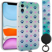 Yıldız Store Apple iPhone 11 Kılıf Desenli El Askılı Ipli Ydst Arte Silikon KAPAK-NO10