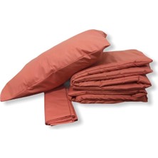 Özgürce Kiremit Turuncu Pamuklu Çocuk Beşik Yatak Takımı 90X180 Seti