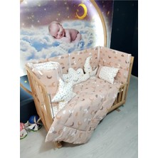 Özgürce Rüya Gibi 70X130 Bebek Uyku Seti, 9 Parça, Ay Desenli, Konforlu Uyku
