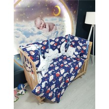 Özgürce 70X130 Bebek Uyku Seti Bulut Desen 9 Parça, Rahat ve Şık Uyku Konforu