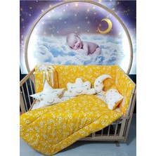 Özgürce 70X130 Bebek Uyku Seti Çiçek Desen 9 Parça, Beşik Dışında Kullanılır