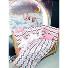Özgürce 60X120 Bebek Uyku Seti Zigzag Desen 9 Parça, Rahat ve Şık Uyku Konforu