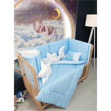 Özgürce 60X120 Bebek Uyku Seti Yıldız Desenli 9 Parça, Beşik Dahil Değildir