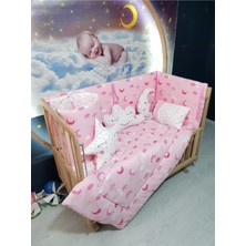 Özgürce 60X120 Bebek Uyku Seti Ay Desen 9 Parça, Rahat ve Sevimli Uyku Hediği
