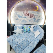 Özgürce 70X110 Bebek Uyku Seti Kelebek Desenli 10 Parça, Park Beşiklere Uyumlu