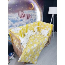 Özgürce Rüya Gibi 70X130 cm Bulut Desenli 9 Parça Bebek Uyku Seti