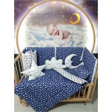 Özgürce Yıldız Desenli 60X120 Bebek Uyku Seti, 9 Parça, Rahat Uyku Için Ideal
