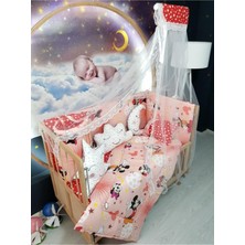 Özgürce Rüya Gibi 60X120 Bebek Uyku Seti, Mickey Desenli, 11 Parça, Cibinlikli