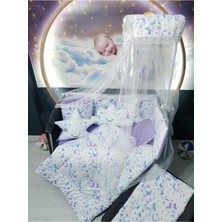 Özgürce Bebek Uyku Seti 70X110, Kelebek Desenli, Cibinlikli, 12 Parça, Park Uyumlu