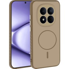 Redmi Note 15 Pro 4g Kılıf M-Safe Şarj Özellikli Zore Tea Kapak - Gold