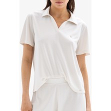 Blackspade Kadın Polo Yaka T-Shirt 60623 - Krem