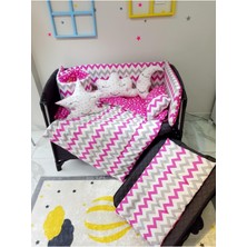 Özgürce 70X110 Zigzag Bebek Uyku Seti, 10 Parça, Park Beşik Uyumlu