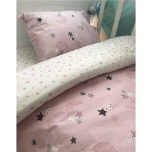 Özgürce Sevimli Pembe Ay Yıldızlı Çocuk Yatak Seti, Yumuşak ve Rahat Kullanım