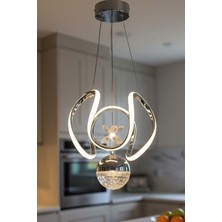 TERRA lighting Tek Toplu Kiev Power LED Avize, Mutfak Salon Hol Sarkıt LED Avize, 3 Renk Yanabilen Power LED Avize, Modern Avize