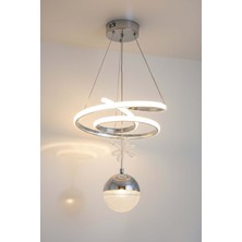 TERRA lighting Modern Paok Tek Toplu Power LED Avize, Mutfak Salon Hol Sarkıt LED Avize, 3 Renk Yanabilen Power LED Avize, Lüks LED Avize