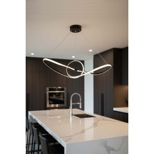 TERRA lighting Modern Barok Power LED Avize, 3 Renk Yanabilen Lüks LED Avize, Mutfak Salon Hol Oda Sarkıt LED Avize, Modern LED Avize