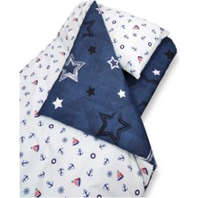 Özgürce Denizci Lacivert Yıldızlı Pamuklu Çocuk Yatak Takımı, 70X100