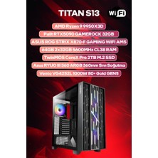 Game Garaj Titan S13 Amd Ryzen 9 9950X3D 64GB Ram 2tb SSD RTX5090 360MM Sıvı Soğt Freedos Oyuncu Oem Paket