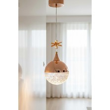 TERRA lighting Lüks Tasarım Asya LED Avize, Mutfak Salon Hol Oda Sarkıt LED Avize, 3 Renk Yanabilen Lüks LED Avize