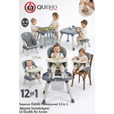 Quero Yummy 12IN1 Mama Sandalyesi 12 Özellik Portatif Çalışma, Oyun Masalı Çok Fonksiyonlu Mama Sandalyesi