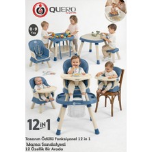 Quero Yummy 12IN1 Mama Sandalyesi 12 Özellik Portatif Çalışma, Oyun Masalı Çok Fonksiyonlu Mama Sandalyesi