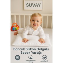 Özgürce Yumuşak ve Konforlu Antialerjik Bebek Yastığı 35X45 Cm, 250 G, Pamuk Kılıf