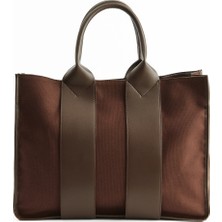 Kahverengi Kanvas Kol Çantası