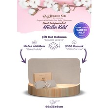 Özgürce Organik Pamuk Çift Katlı Çocuk Yastık Kılıfı 66X36X6 cm