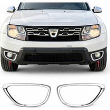 A&G Tuning Dacia Duster 2010-2018 Arası Krom Sis Farı Çerçevesi 2 Parça
