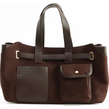 Kahverengi Tote Kanvas Çanta