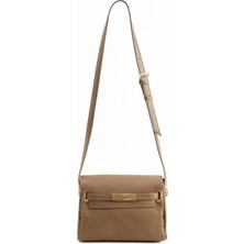 Haki Kanvas Deri Çapraz Çanta