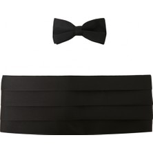 Altınyıldız Classics ALTINYILDIZ CLASSICS Erkek Siyah Papyon-kuşak Seti Düz Desen Şıklık Vurgusu ve Malzeme Özellikleri