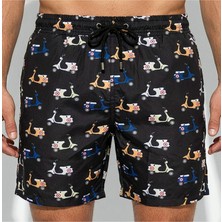 Estiva Erkek Dijital Desenli Deniz Şortu Moto