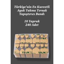 240 Adet Ayak Takma Tırnak Yapıştırma Bandı Çok Kuvvetli 3m Çift Taraflı Yapıştırıcı Bant Easy Beauty
