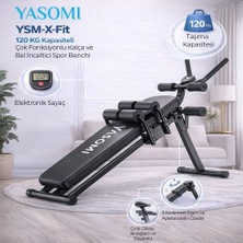 Yasomi Ysm X-Fit 120 kg Kapasiteli Çok Fonksiyonlu  Bel ve Göbek Eritme Spor Oturma Benchi