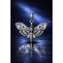 Vikings Paslanmaz Çelik Acherontia Lachesis Kelebek Güve Kolye