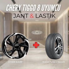 Kormetal Chery Tiggo8 Uyumlu NOKIAN235/55R18 Dört Mevsim Lastiği 4 Adet YILI:2025+DY1208 Bd 18"jant 4 Adet