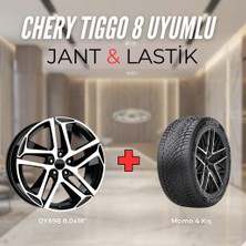 Kormetal Chery Tiggo8 Uyumlu MOMO235/55R18 Kış Lastiği 4 Adet YILI:2025+DY898 Bd 18"jant 4 Adet