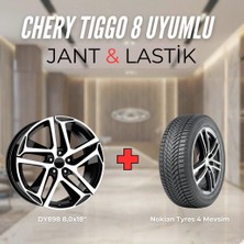 Kormetal Chery Tiggo8 Uyumlu NOKIAN235/55R18 Dört Mevsim Lastiği 4 Adet YILI:2025+DY898 Bd 18"jant 4 Adet