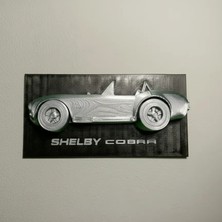 Riva Self Shelby Araba 3D Tasarım Dekoratif Duvar Panosu - Gümüş & Siyah
