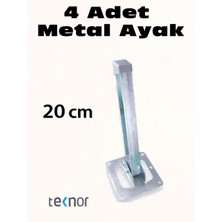 Teknor  4lü Katlanır Metal Yer Sofrası Ayağı Yer Masası Ayağı 20 cm