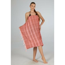 Estiva Çizgi Desenli Kenar Püsküllü Peştamal