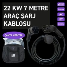E-Qsr Elektrikli Araç Şarj Kablosu - 22 Kw / 32A / 7 Metre / 3 Faz