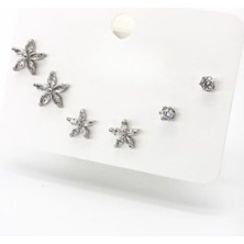 Mimoza Accessories Zirkon Taş 6'lı Set Küpe