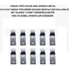 İnterform Interform Yangın Tüpü Metal Askı Aparatı Metal 10'lu Set Vida Dübel Dahil