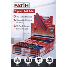 Fatih Mercanlı 12010 Hb Kurşun Kalem Silgisiz 144 Adet Karışık Renk