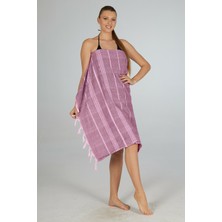 Estiva Çizgi Desenli Kenar Püsküllü Peştamal